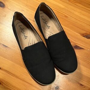 Life Stride Women's Black Slip-On Shoes